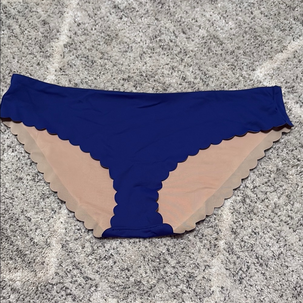 J.Crew Size •Large Scalloped Blue Bikini Bottom